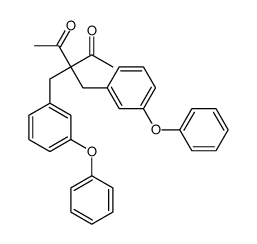 3,3-bis[(3-phenoxyphenyl)methyl]pentane-2,4-dione结构式