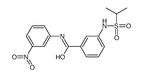 N-(3-nitrophenyl)-3-(propan-2-ylsulfonylamino)benzamide结构式