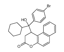 1-[(4-Bromo-phenyl)-cyclohexyl-hydroxy-methyl]-1,2-dihydro-benzo[f]chromen-3-one结构式