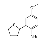 Benzenamine, 4-methoxy-2-(tetrahydro-2-thienyl) Structure