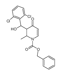 1-benzyloxycarbonyl-3-((2,6-dichlorophenyl)hydroxymethyl)-2,3-dihydro-2-methylpyridin-4(1H)-one结构式