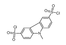 9-methylcarbazole-3,6-disulfonyl chloride Structure