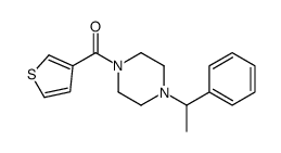 [4-(1-phenylethyl)piperazin-1-yl]-thiophen-3-ylmethanone结构式