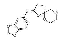 2-(1,3-benzodioxol-5-ylmethylidene)-1,7,10-trioxaspiro[4.5]decane结构式