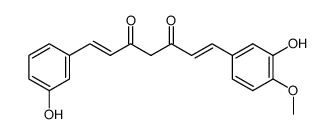 (1E,6E)-1-(3-hydroxy-4-methoxyphenyl)-7-(3-hydroxyphenyl)hepta-1,6-diene-3,5-dione结构式