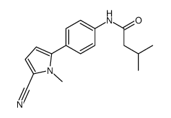 N-[4-(5-cyano-1-methylpyrrol-2-yl)phenyl]-3-methylbutanamide结构式