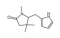 1,4,4-trimethyl-5-(1H-pyrrol-2-ylmethyl)pyrrolidin-2-one Structure