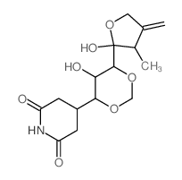 4-Heptulo-4,1-furanose,2,3-dideoxy-7-C-(2,- 6-dioxo-4-piperidinyl)-3-methyl-2-methylene- 5,7-O-methylene- structure