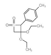 3,3-diethoxy-2-(4-methylphenyl)thietane 1,1-dioxide structure