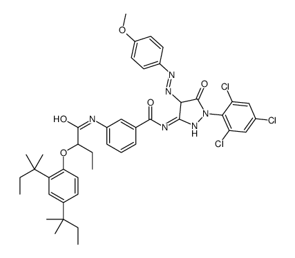 3-[2-[2,4-bis(2-methylbutan-2-yl)phenoxy]butanoylamino]-N-[4-[(4-methoxyphenyl)diazenyl]-5-oxo-1-(2,4,6-trichlorophenyl)-4H-pyrazol-3-yl]benzamide Structure