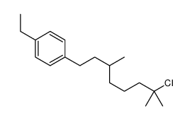 1-(7-chloro-3,7-dimethyloctyl)-4-ethylbenzene结构式