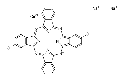 [29H,31H-phthalocyanine-2,16-dithiolato(2-)-N29,N30,N31,N32]copper, disodium salt结构式