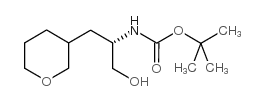 (S)-1-羟基-3-(四氢-2H-3-吡喃基)-2-丙氨基甲酸叔丁酯结构式