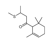 3-methylsulfanyl-1-(2,6,6-trimethylcyclohex-2-en-1-yl)butan-1-one Structure