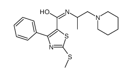 2-methylsulfanyl-4-phenyl-N-(1-piperidin-1-ylpropan-2-yl)-1,3-thiazole-5-carboxamide Structure