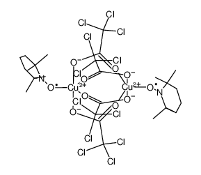 [Co(O2CCCl3)2(2,2,5,5-tetramethylpiperidinyl-1-oxy radical)]2 Structure