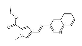 ethyl 1-methyl-4-[(E)-2-(3-quinolinyl)ethenyl]-1H-pyrrole-2-carboxylate结构式