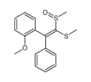 methyl 2-(2-methoxyphenyl)-1-methylsulfinyl-2-phenylethenyl sulfide Structure