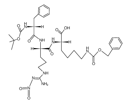 Boc-D-Phe-Arg(NO2)-Lys(Z)-OH Structure