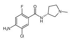 4-amino-5-chloro-2-fluoro-N-[(3R)-1-methylpyrroIidin-3-yl]benzamide Structure