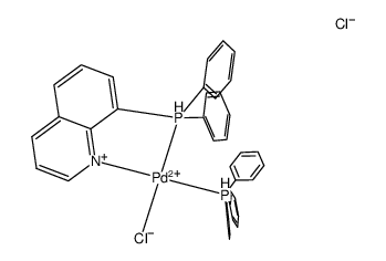 [PdCl(8-(diphenylphosphino)quinoline-κ2-P,N)(PPh3)]Cl结构式