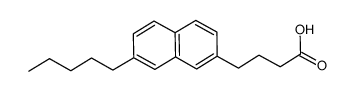 4-(7-pentyl-2-naphthalenyl)butanoic acid Structure
