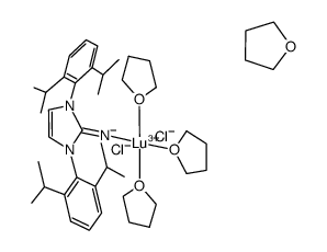 [LuCl2(1,3-bis(2,6-diisopropylphenyl)imidazolin-2-imine(-H))(THF)3]*THF Structure