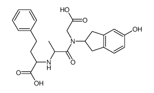 2-[[(2S)-1-[carboxymethyl-[(2S)-5-hydroxy-2,3-dihydro-1H-inden-2-yl]amino]-1-oxopropan-2-yl]amino]-4-phenylbutanoic acid结构式