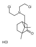 bis(2-chloroethyl)-[(4,7-dimethyl-3-oxo-7-bicyclo[2.2.1]heptanyl)methyl]azanium,chloride Structure