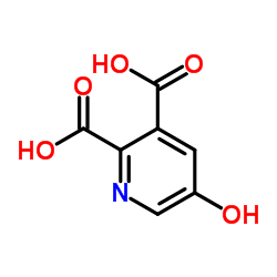 5-Hydroxy-2,3-pyridinedicarboxylic acid结构式