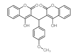 2H-1-Benzopyran-2-one,3,3'-[(4-methoxyphenyl)methylene]bis[4-hydroxy- Structure