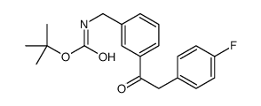 tert-butyl N-[[3-[2-(4-fluorophenyl)acetyl]phenyl]methyl]carbamate结构式