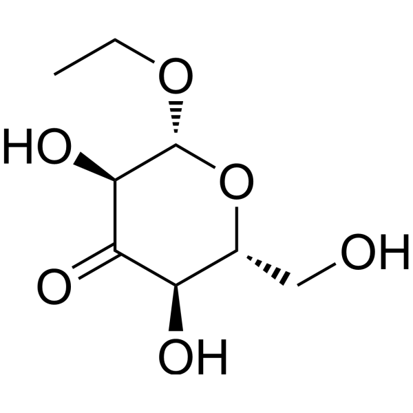 Ethyl β-D-ribo-hex-3-ulopyranoside structure