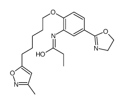 N-[5-(4,5-dihydro-1,3-oxazol-2-yl)-2-[5-(3-methyl-1,2-oxazol-5-yl)pentoxy]phenyl]propanamide Structure