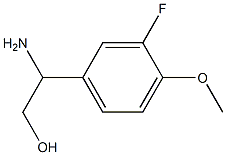 2-AMINO-2-(3-FLUORO-4-METHOXYPHENYL)ETHAN-1-OL结构式