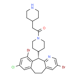 1-{4-[(2S)-6,15-二溴-13-氯-4-氮杂三环[9.4.0.0³,8]戊二烷-1(15),3,5,7,11,13 -己烯-2-基]哌啶-1-基} -2-(哌啶-4-基)乙-1-酮结构式