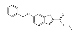 6-benzyloxy-benzofuran-2-carboxylic acid ethyl ester结构式