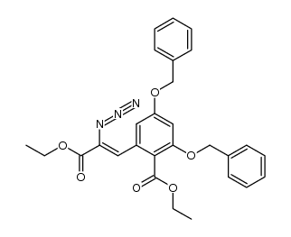 ethyl 2-azido-3-(3,5-dibenzyloxy-2-ethoxycarbonylphenyl)-propenoate结构式