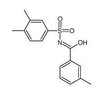 N-(3,4-dimethylphenyl)sulfonyl-3-methylbenzamide结构式