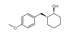 cis-(1S,2S)-(+)-2-(4-methoxybenzyl)-1-cyclohexanol结构式