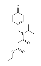 N-Isopropyl-N-(4-oxo-cyclohex-1-enylmethyl)-malonamic acid ethyl ester结构式