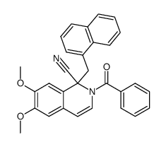 6,7-Dimethoxy-2-benzoyl-1-(1-naphthylmethyl)-1-cyano-1,2-dihydroisochinolin结构式