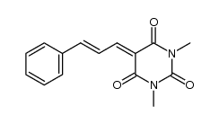 (E)-1,3-dimethyl-5-(3-phenylallylidene)pyrimidine-2,4,6(1H,3H,5H)-trione结构式