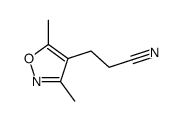 4-ISOXAZOLEPROPANENITRILE,3,5-DIMETHYL- structure