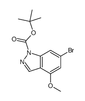 1H-Indazole-1-carboxylic acid, 6-bromo-4-Methoxy-, 1,1-dimethylethyl ester Structure
