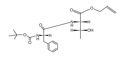 N-tert-Butyloxycarbonyl-L-phenylalanyl-L-threonin-allylester结构式