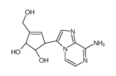 (1S,2R,5S)-5-(8-aminoimidazo[1,2-a]pyrazin-3-yl)-3-(hydroxymethyl)cyclopent-3-ene-1,2-diol结构式