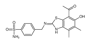 Benzenesulfonamide,4-[[(7-acetyl-6-hydroxy-4,5-dimethyl-2-benzothiazolyl)amino]methyl]-结构式