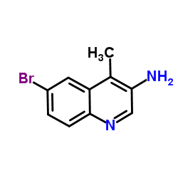 6-Bromo-4-methyl-3-quinolinamine结构式