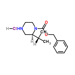 Benzyl (2S)-2-isopropyl-1-piperazinecarboxylate hydrochloride (1:1)结构式